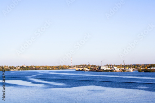 ripples on the water on the big river