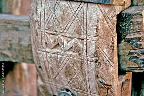 pictures of antique Morocan locks and wooden doors in medina marrakech photo