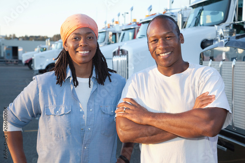 African American truck drivers photo