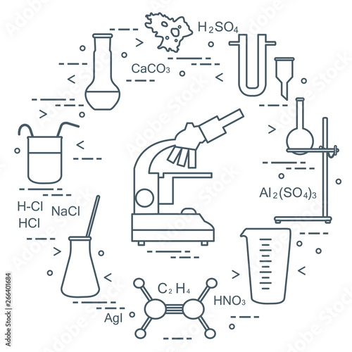Chemistry scientific, education elements.