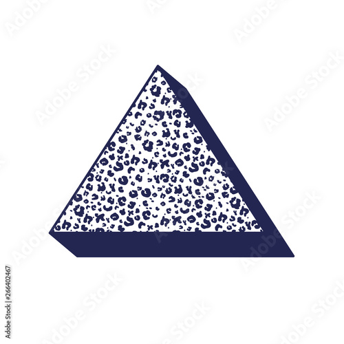 triangle with animal print pattern ninetys style