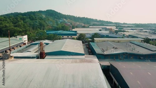 Wallpaper Mural Aerial view over the industrial factory, Bakri, Malaysia Torontodigital.ca