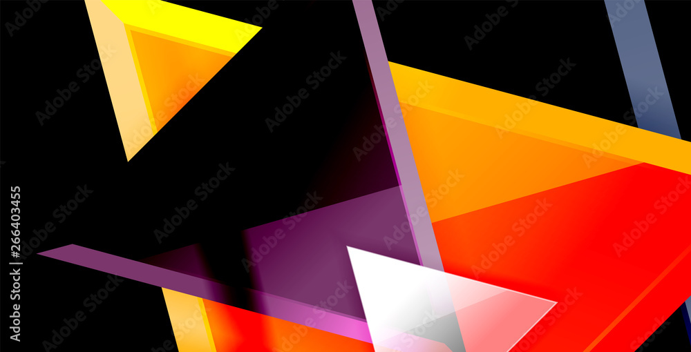 Dynamic triangle composition abstract background Dynamic triangle composition abstract background