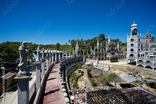 Statues in Monastery of the Holy Eucharist or Simala Shrine or Miraculous Mama Mary of Simala in Sibonga, Cebu, Philippines photo