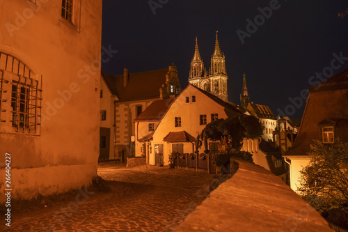 Obraz na płótnie night view of meissen w salonie