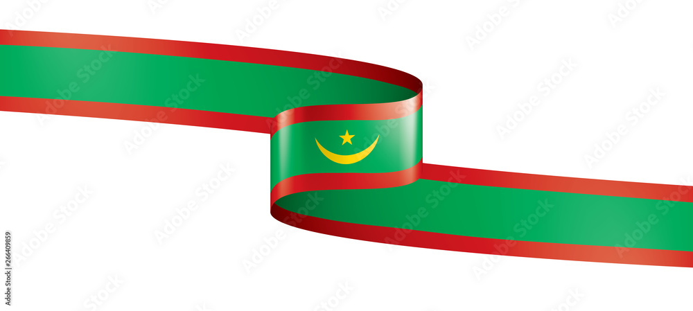 Mauritania flag, vector illustration on a white background Mauritania flag, vector illustration on a white background