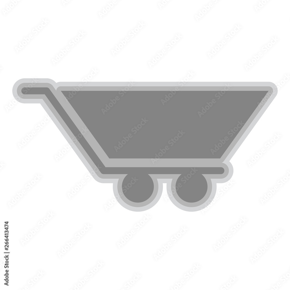 Isolated shopping cart symbol on white background - Vector Isolated shopping cart symbol on white background - Vector