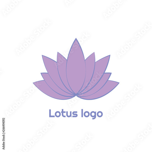 Vector Logo concept lotus flower in flat style