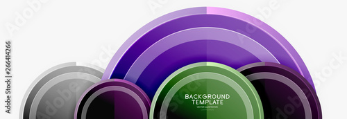 Circle geometric abstract background template for web banner  business presentation  branding  wallpaper