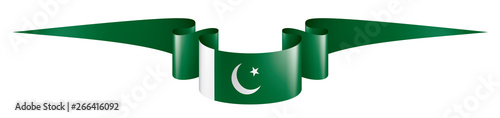Pakistan flag, vector illustration on a white background