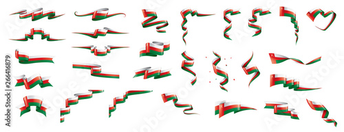 Oman flag, vector illustration on a white background