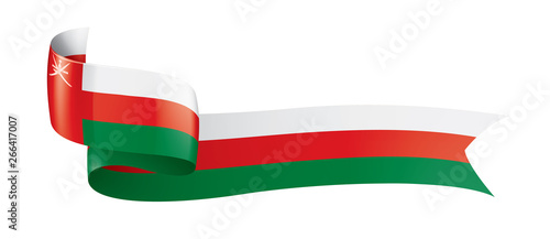Oman flag, vector illustration on a white background