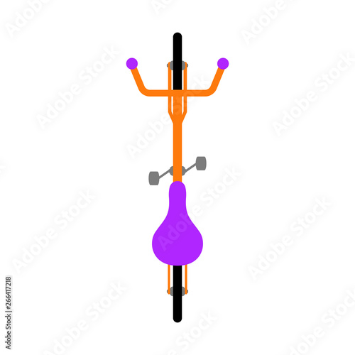 Top view of a colored bicycle - Vector