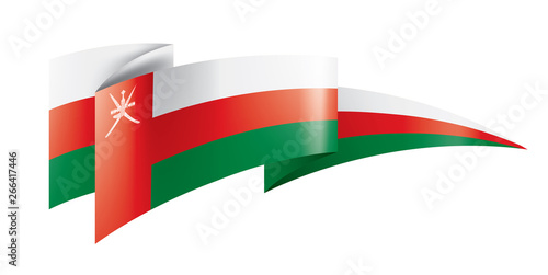 Oman flag, vector illustration on a white background