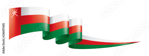 Oman flag, vector illustration on a white background