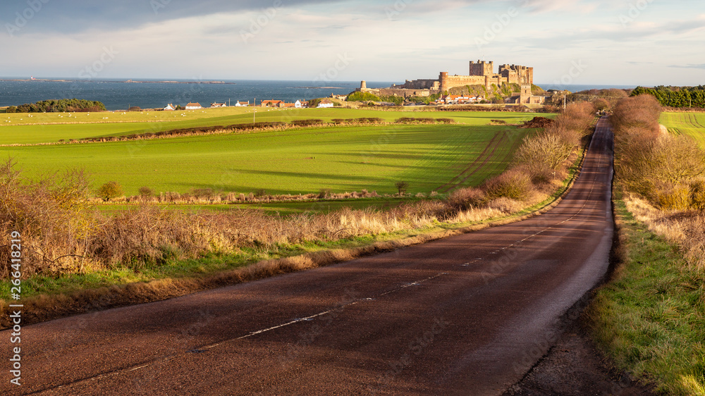 The Road to Bamburgh Castle