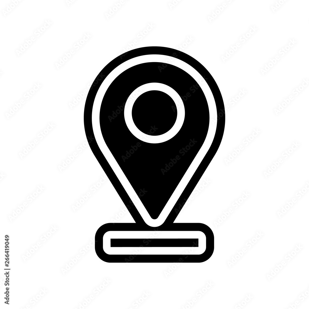 pin on line icon. Element of navigation for mobile concept and web apps icon. Glyph, flat icon for website design and development, app development pin on line icon. Element of navigation for mobile concept and web apps icon. Glyph, flat icon for website design and development, app development
