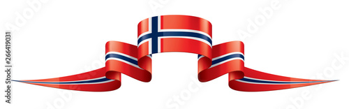 Norway flag, vector illustration on a white background