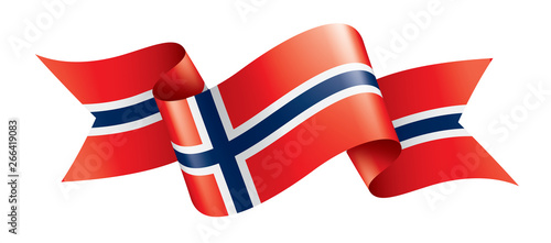 Norway flag, vector illustration on a white background