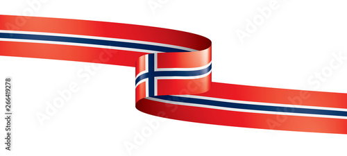 Norway flag, vector illustration on a white background