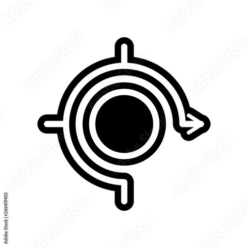 reversal spot icon. Element of navigation for mobile concept and web apps icon. Glyph, flat icon for website design and development, app development