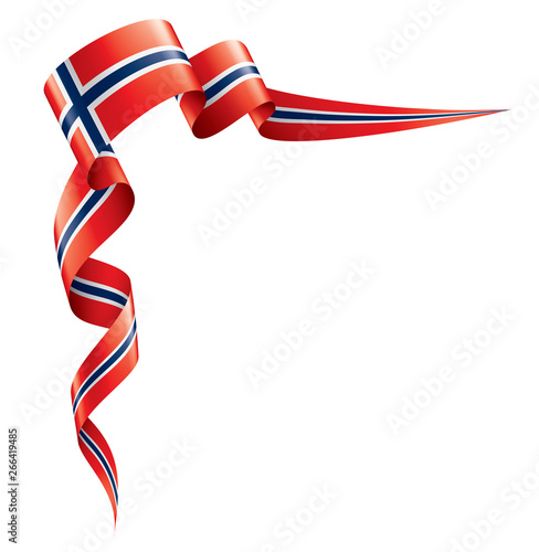 Norway flag, vector illustration on a white background