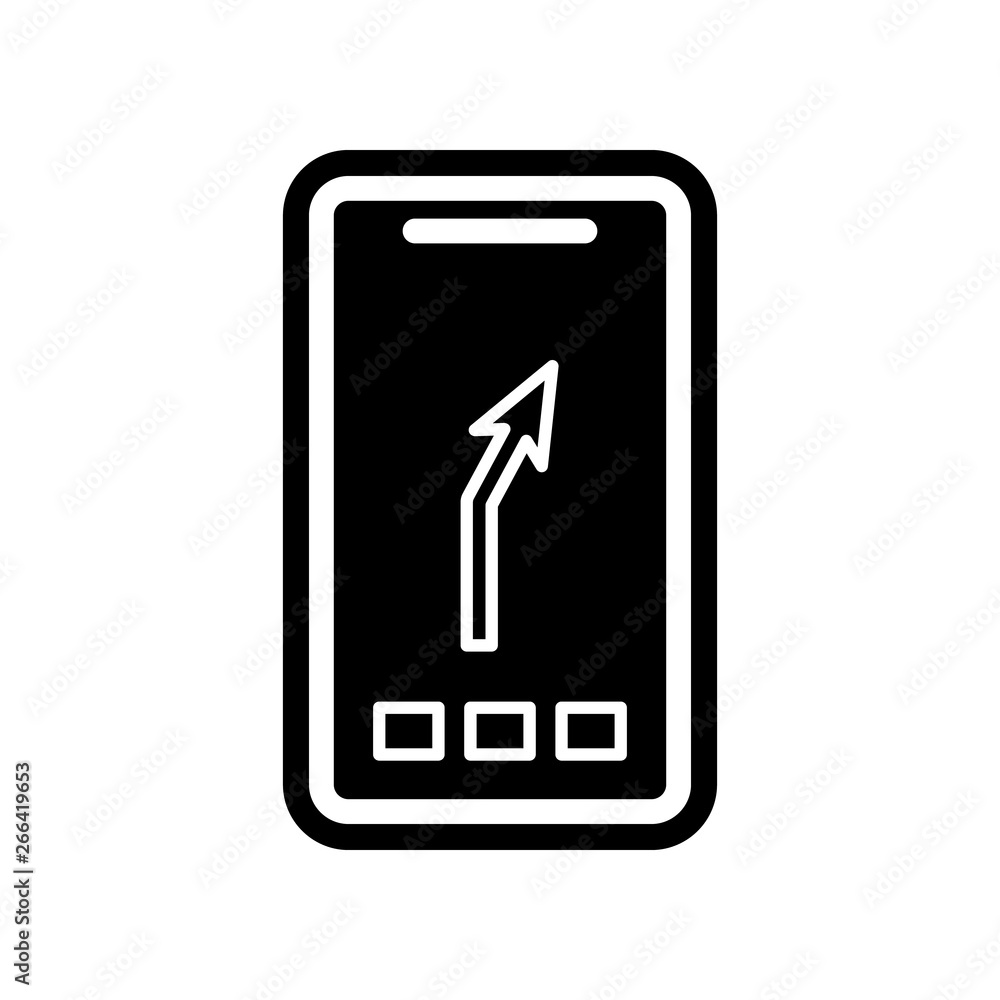 directions in a smart phone icon. Element of navigation for mobile concept and web apps icon. Glyph, flat icon for website design and development, app development directions in a smart phone icon. Element of navigation for mobile concept and web apps icon. Glyph, flat icon for website design and development, app development