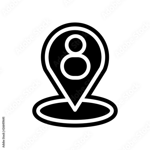 man in pin icon. Element of navigation for mobile concept and web apps icon. Glyph, flat icon for website design and development, app development