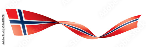 Norway flag, vector illustration on a white background