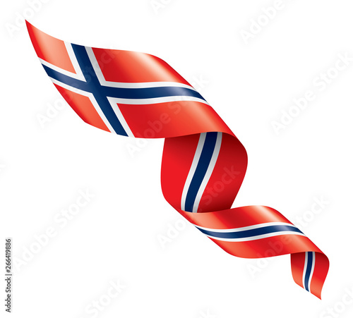 Norway flag, vector illustration on a white background