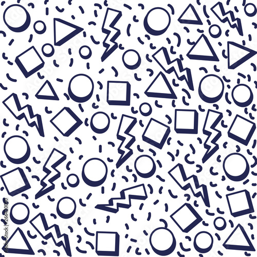 geometrics figures and lines ninetys pattern