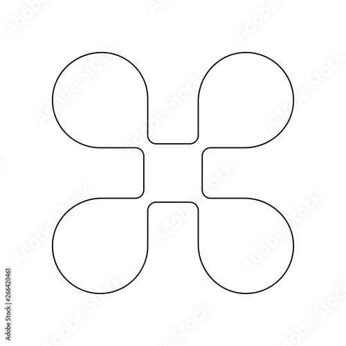 quadrupter icon. Element of web for mobile concept and web apps icon. Outline, thin line icon for website design and development, app development