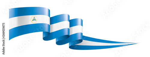 Nicaragua flag, vector illustration on a white background