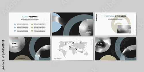 Set of brochures for marketing the promotion goods and services on market