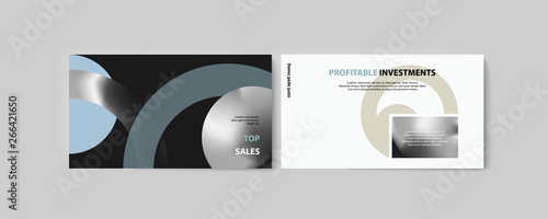 Set of brochures for marketing the promotion goods and services on market