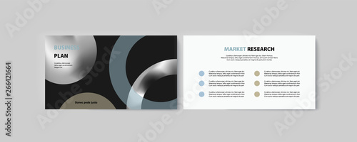Set of brochures for marketing the promotion goods and services on market