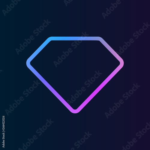 Diamond nolan icon. Simple thin line, outline vector of web icons for UI and UX, website or mobile application