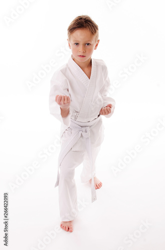 Little karate boy