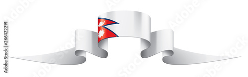 Nepal flag, vector illustration on a white background