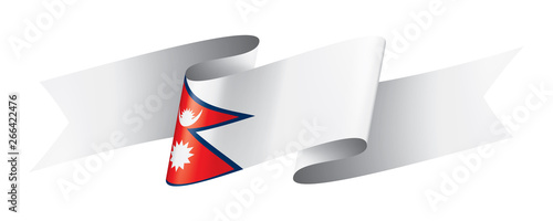 Nepal flag, vector illustration on a white background