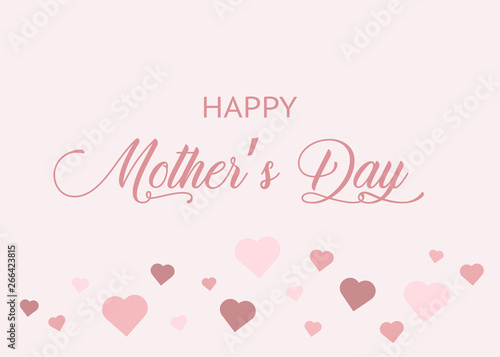 Lettering Art to Celebrate the Mother's Day. Vector Illustration Card. 