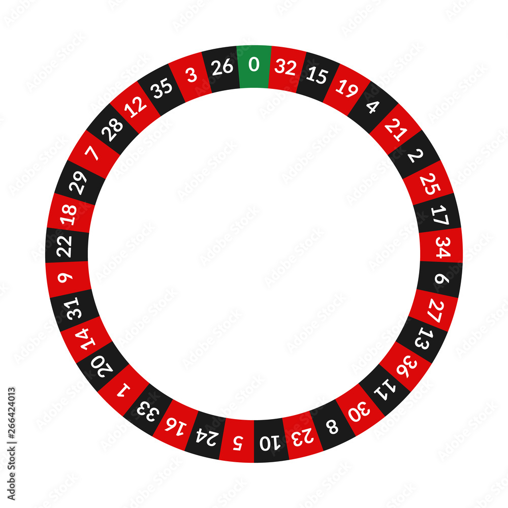 Realistic Detailed 3d Round Casino Roulette with Numbers. Vector Realistic Detailed 3d Round Casino Roulette with Numbers. Vector