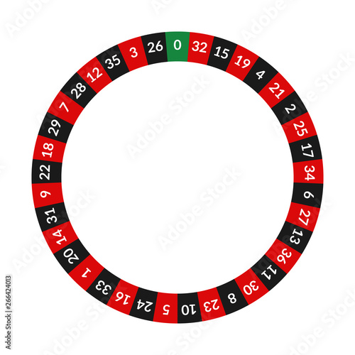 Realistic Detailed 3d Round Casino Roulette with Numbers. Vector