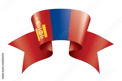 Mongolia flag, vector illustration on a white background