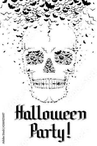 Skull  bats - Halloween Party 