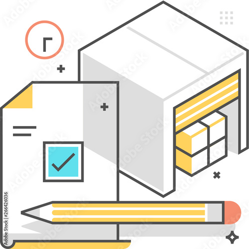 Reserve now related, color line, vector icon for application and website development. The flat icon can be used as an illustration, background concept, graphics design, sign and symbol. The