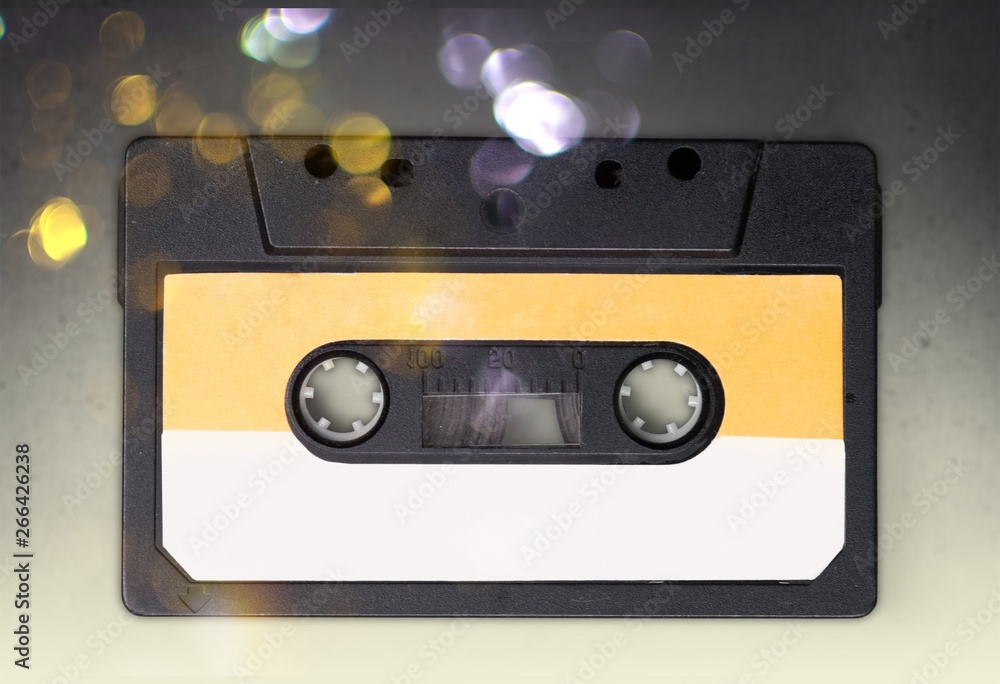 Fototapeta premium Old audio cassette isolated on white background