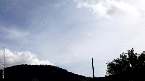beautiful garner state park in texas landscape timelapse with trees, water, and blue skies