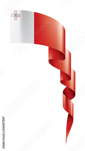 Malta flag, vector illustration on a white background