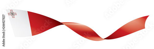 Malta flag, vector illustration on a white background